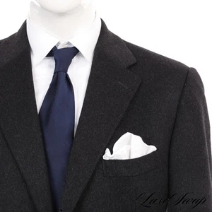 Ermenegildo Zegna Napoli Couture XXX 100% CASHMERE Grey Thick Flannel Jacket 56 - Picture 1 of 9