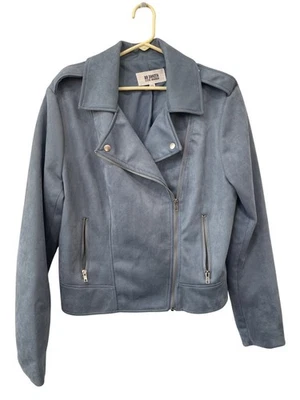 Chaqueta de Moto BB Dakota Steve Madden Talla XXL Imitación Gamuza Cremallera Asimétrica Exterior Foto 1 de 4