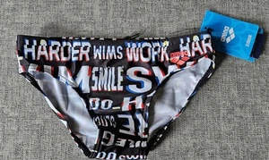 Arena Junior Boys Neon Glitch Swim Briefs Trunks AUS Size 8-9 10-11 12-13 BNWT - Picture 1 of 10