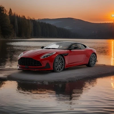 Aston Martin DB12 Coupe - Hyper Red - 2023 - GT Spirit- 1/18 - GT936 - Image 1 of 4