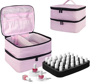 Porta Smalti Organizer, Borsa Porta Smalti Può Ospitare 30 Smalto Unghie, Scatol - Foto 1 di 12