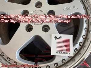 TEAM SALEEN STATIC CLING DECAL FRM 1998 NOS S281 S351 XP8 MUSTANG GT FORD SHELBY - Picture 1 of 2