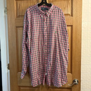 Polo Ralph Lauren Hemd Herren 4XLT rosa blau grün kariert Baumwolle Pony Knopfleiste - Bild 1 von 5