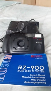 Ricoh RZ-900 Date 35mm Film Point and Shoot Camera Black With Case - Tested - Picture 1 of 6