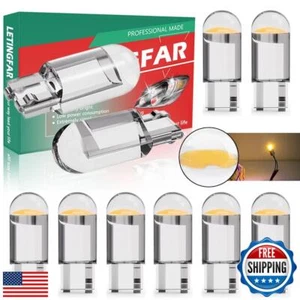 194 LED Bulb Amber Pack of 10, T10 led bulb, 168 2825 W5W T10 Wedge COB LED R - Picture 1 of 5