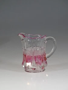 EAPG U.S. Glass Maiden's Blush Banded Portland or Virginia Creamer c.1890 - Bild 1 von 4