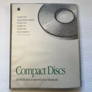 Apple Macintosh Compact CD-ROM Custodia Vinile Cartella Libretto con Dischi LOOK - Foto 1 di 10