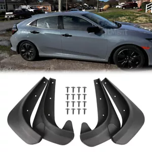 4X Guardabarros Guardabarros Negro para Honda Civic Coupé Sedán - Imagen 1 de 17