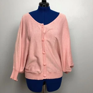 Bisou Bisou Women's Size XL Pink Sparkly Cardigan - Picture 1 of 7