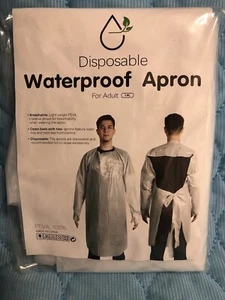 Disposable Long Sleeves Waterproof Apron Oil-Proof Acid Resistant - NEW 20 pcs - Picture 1 of 3