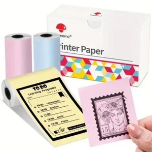 3 Rolls Colour Non-Adhesive No Sticky 50mm Thermal Paper Label for Phomemo T02 - Picture 1 of 5