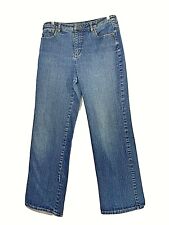 Talbots Stretch Denim Bootcut Blue Jeans 8 Vintage Hong Kong Mom High Rise Retro