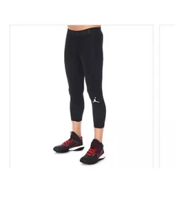 Nuevo -Melas/Pantalones de Entrenamiento Nike Air Jordan Jumpman 3/4 CZ4796-010 Talla S Negros - Imagen 1 de 4