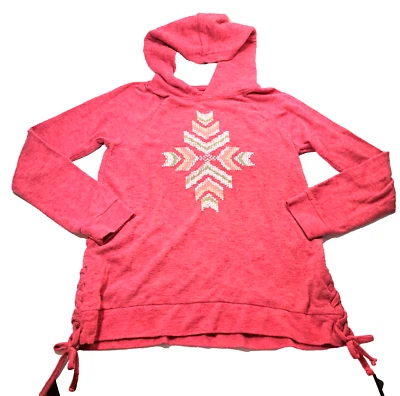 Moletom com capuz feminino Mudd XS (Mudd 4) sudoeste geométrico falso Sherpa forrado capuz - Imagem 1 de 4