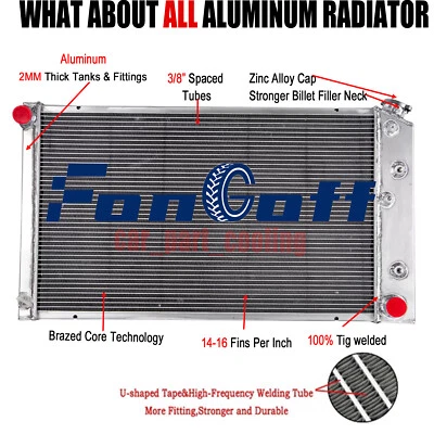 DPI161 4-Row Radiator For 1973-1986 84 Chevy C10/C20/C30 K10 K20 Pickup Suburban - Image 1 of 4