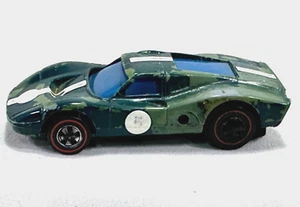 Mattel Inc. 1969 vintage Ford Mark IV verde Hot Wheels Sizzlers Redline - Imagen 1 de 21