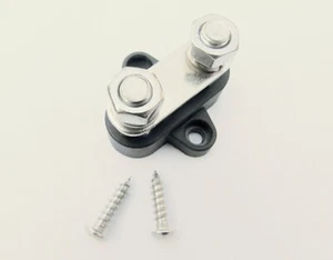 Solar Power M8 Black Dual Stud Terminal Wire Bus Bar Connector Block Post 80A - Picture 1 of 2