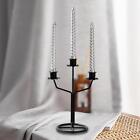 Tapered Candle Holder Home Table Centerpiece Metal Candlestick 3 Arm Candelabra