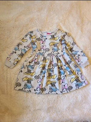 Vestido Disney Junior Minnie Mouse de lã manga comprida 4t - Imagem 1 de 4