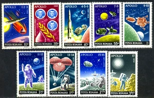 1972 Space, Highlights US Apollo Program, Parachute, Saturn, Romania, M.3069, CV$9,MNH - Bild 1 von 1