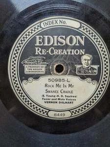 Rock Me in My Swanee Cradle Maggie Blues Edison Diamond Disc 50985 A8 - Imagen 1 de 6