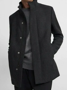 $695 NUEVA CON ETIQUETAS TEORÍA TallaXL CLARENCE MEZCLA TRAZABLE LANA MELTON CHAQUETA CARBÓN - Imagen 1 de 10