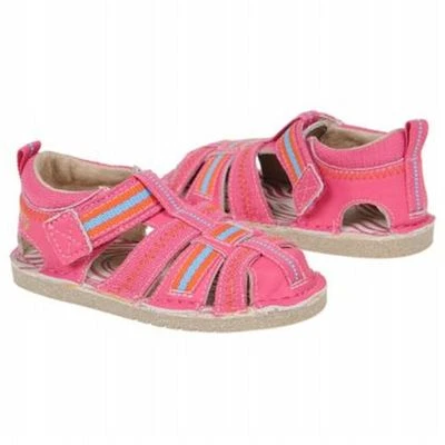 Nuevas Sandalias Robeez Niñas Talla 6 EE. UU. 22 Rosa 1st Stepz Cuero Suela Flexible Foto 1 de 4