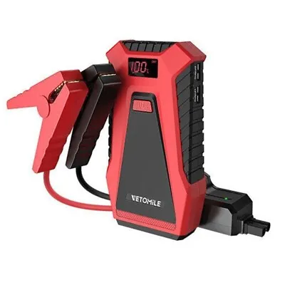 Portable Car Jump Starter Pack Cable Booster Battery 12000mAh Power Bank - Red • 48.53€