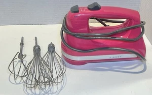 KitchenAid Miscelatore Manuale 5 Velocità Hibiscus Rosa Caldo Attacchi KHM512TCB0 Mirtillo - Foto 1 di 8