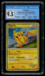 CGC 9.5/10 GEM MINT Pokemon German Pikachu World Collection Holo Promo - Picture 1 of 2