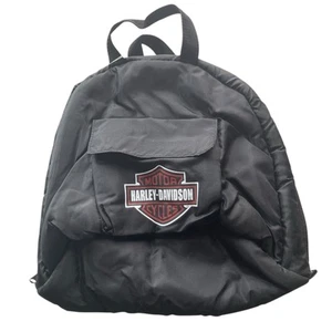 Borsa casco Harley Davidson nera corta fodera interna tasca anteriore - Foto 1 di 7