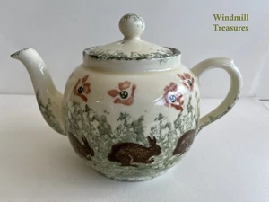 PRICE KENSINGTON HAND PAINTED RABBIT DESIGN 1.5 PINT TEAPOT - GOOD CONDITION - Picture 1 of 10