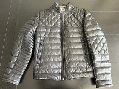 Hugo Boss **NUEVO** Abrigo Gelimi Acolchado Cuero Negro, Hombre 38R Foto 1 de 4