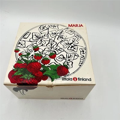Ensaladera de colección Marja Iitala Finlandia patrón fresa 9" con caja Foto 1 de 4