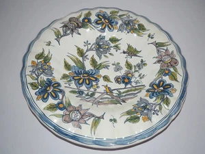 Wall Plate - Ceramic - Hand Painted - Floral Bird Motif - Picture 1 of 3