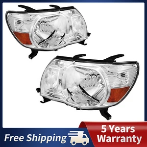 Left & Right Headlights Assembly For Tacoma Toyota Chrome Housing 05-11 W/O Bulb - Bild 1 von 12
