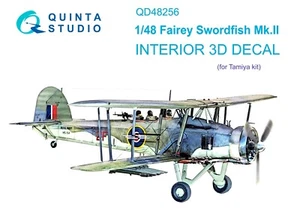 Quinta Studio QD48256 3D Interior Decal for Fairey Swordfish Mk.II (Tamiya) 1/48 - Picture 1 of 12