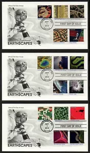 USA, SCOTT # 4710, FULL SET OF 3 ARTCRAFT FDC COVERS - EARTHSCAPES 2012 - Picture 1 of 4