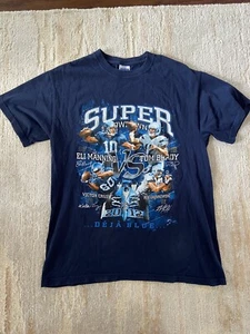 2012 NFL Super Bowl Giants Patriots Shirt - Brady , Manning M - Picture 1 of 2