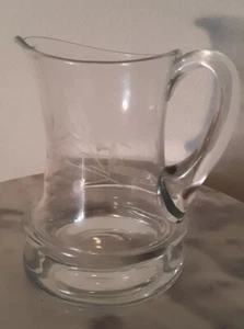 EAPG Victorian Floral Engraved tall Yo-Yo pattern Creamer - Picture 1 of 4