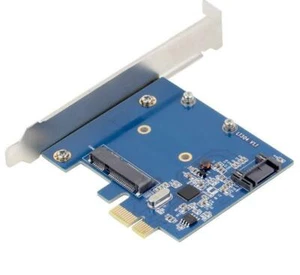 PCI-Express PCIe to mSATA SSD+SATAIII Combo Extender PCI-E to SATA3.0 Card - Picture 1 of 5