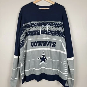 Dallas Cowboys Sweater Men's 2XL Blue Light Up Fandom Sports NFL Team Apparel - Picture 1 of 15