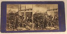 Rare 1867 Stereo View Paris Exposition Gallery Of Machinery Steam Punk Engines