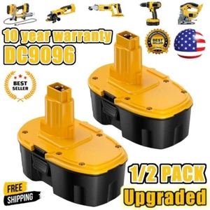 1/2pcs 6.0Ah Ni-Mh Replacement for Dewalt 18V Battery DC9098 DC9096 DC9099 DC970 - Picture 1 of 17