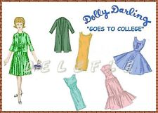 Vintage 4891 Doll Clothes Pattern fits Barbie Teen Model Gown Suit 11.5 inches