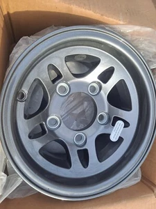 10x6 5x4.5 S5 HWT Alum.Trailer Wheel Camper, Boat, Spare GUNMETAL inch 5 lug - Picture 1 of 7