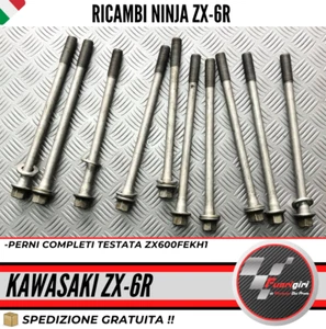 SET PERNI BLOCCAGGIO TESTATA ORIGINALI KAWASAKI NINJA ZX6-R 1998/1999 - Imagen 1 de 2