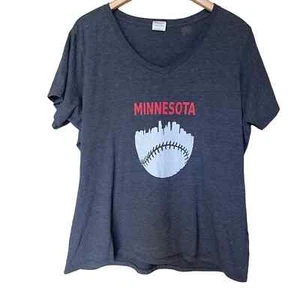 Port & Company Womens Minnesota Baseball T Shirt Size XXL - Picture 1 of 5