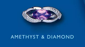 Anillo De Amatista Y Diamante Marquise De Plata Esterlina Sólida Para Damas - Imagen 1 de 1