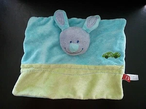 *. TEX BABY FLACHES KUSCHELTIER HASE GRÜN BLAU GRAU AUTO TOP ZUSTAND - Bild 1 von 2
